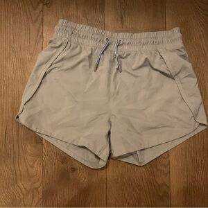 Beige Casual Shorts